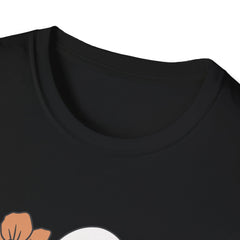 Cute Ghost and Floral Graphic T-Shirt - Unisex Comfort Fit, Halloween & Everyday Wear