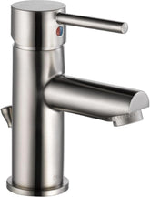 Delta Faucet Modern Single Hole Bathroom Faucet Brushed Nickel, 559LF-SSPP