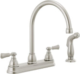 Two-handle kitchen faucet with spray | Tavomart