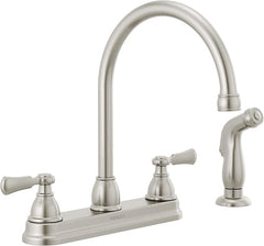 Two-handle kitchen faucet with spray | Tavomart