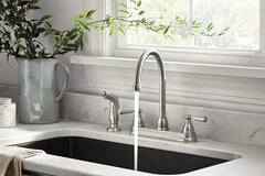 Two-handle kitchen faucet with spray | Tavomart